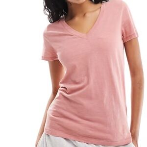 Madewell Whisper Cotton V-Neck Tee Blush